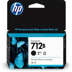 HP 712B 38-ml Black DesignJet Ink Cartridge (3ED28A)